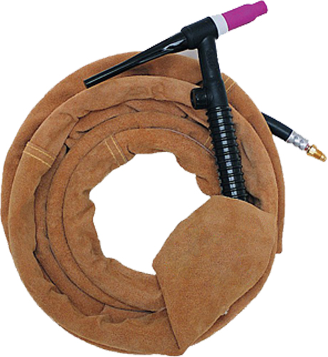 Weldas PYTHONrap™ 37mm Hellbraune Leder-Überzugschlauch Reißverschluss