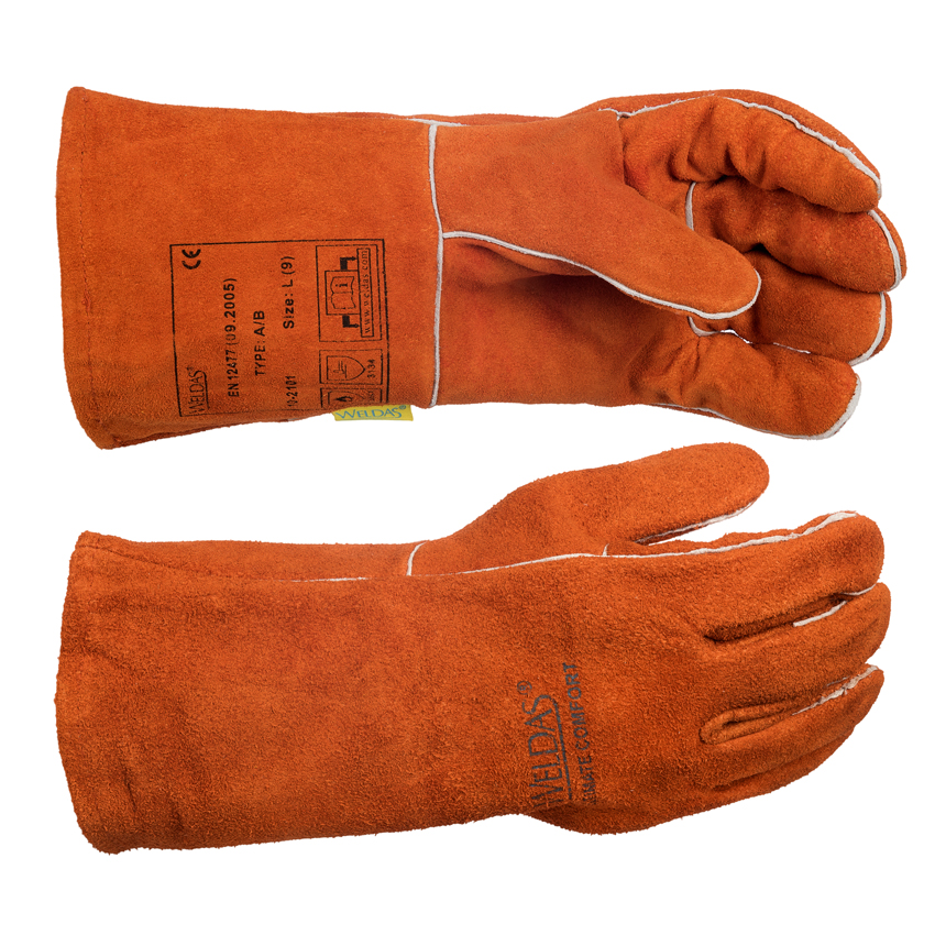WELDAS MIG/MAG-Schweißerhandschuh rot
